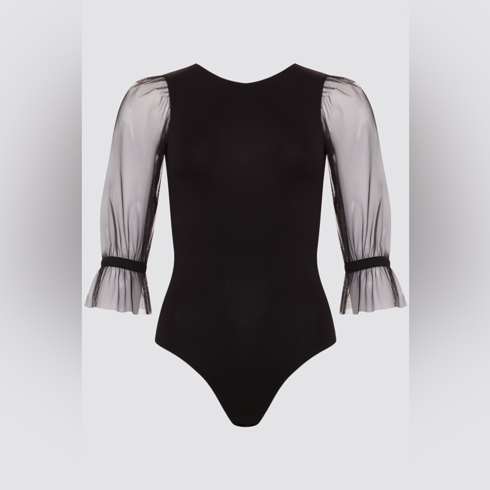 Marcella Bellerose Mesh Sleeve Bodysuit Small